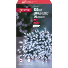 LIGHTS,LED Supabrights White 100's 6M (Was 14.99)