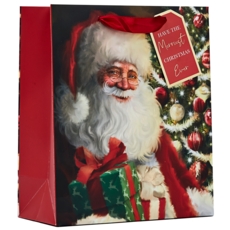 GIFT BAG,Merriest Santa (Medium)) (Was 0.99)