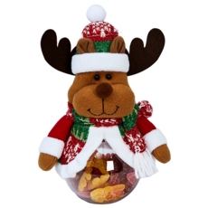 TREAT JAR,Plush Reindeer (Was 5.99)