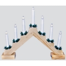 CANDLEBRIDGE,LED Wooden Pine 7 Bulb Battery Operated