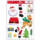 WINDOW STICKER,Build a Santa/ Snowman 2 Assorted H/pk