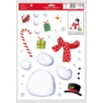 WINDOW STICKER,Build a Santa/ Snowman 2 Asst H/pk (Was 1.49)