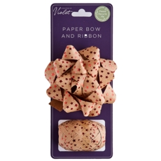 RIBBON & BOW SET,Foil Paper Red Large (2 Piece) (Was 1.29)