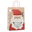 GIFT BAG,Festive Santa (Large) 100% Recylcable