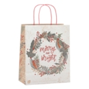 GIFT BAG,Festive Wreath (Medium) 100% Recylcable