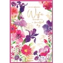 BIRTHDAY CARDS,Wife 6's Floral