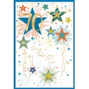 GREETING CARDS,Age 70 Male 6's Exploding Stars