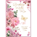 GREETING CARDS,Birthday 6's Floral Butterflies