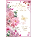 BIRTHDAY CARDS,Mum 6's Floral Butterflies