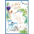 GREETING CARDS,Birthday 6's Garden Seat & Bunting