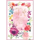 BIRTHDAY CARDS,Wife 6's Floral Verse