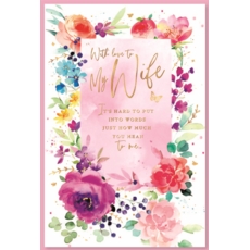 BIRTHDAY CARDS,Wife 6's Floral Verse