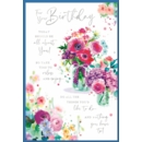 GREETING CARDS,Birthday 6's Floral Vases