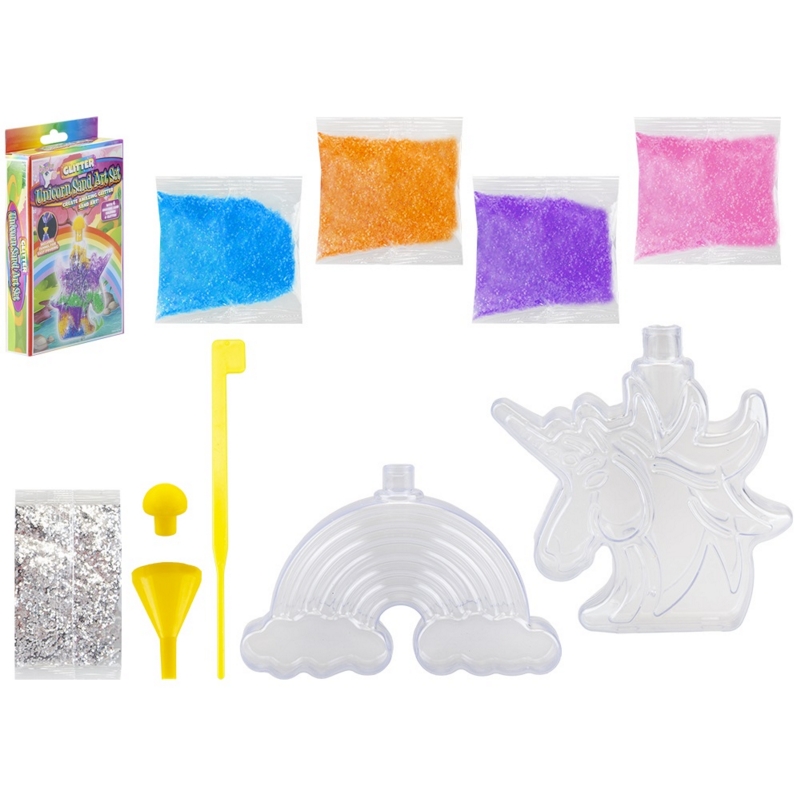 GLITTER SAND ART,Rainbow/ Unicorn,Sand&Glitter(Was 2.49)