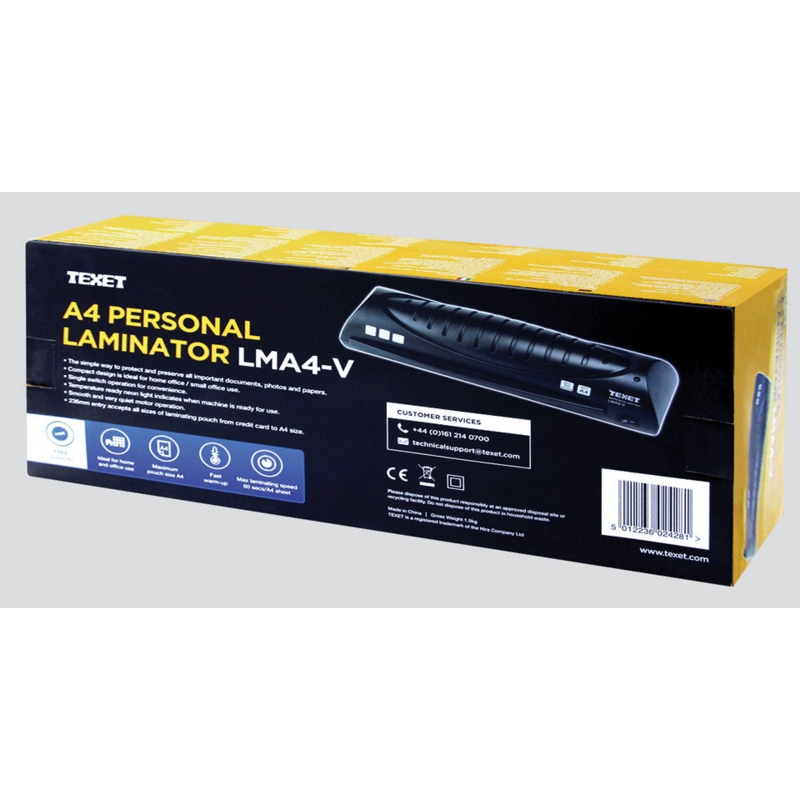 LAMINATOR,A4,Fast Warm Up Time Jam Release, Boxed
