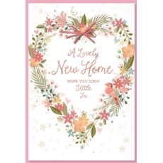 NEW HOME CARDS,6's Floral Wreath