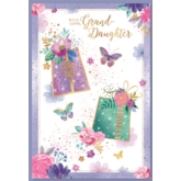 BIRTHDAY CARDS,Granddaughter Floral Presents