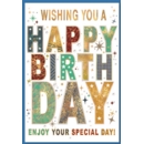 BIRTHDAY CARDS,6's Text & Stars