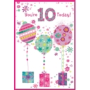 GREETING CARDS,Age 10 Female 6's Presents & Balloons