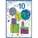 GREETING CARDS,Age 10 Male 6's Presents & Balloons
