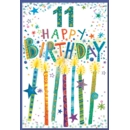 GREETING CARDS,Age 11 Male 6's Candles & Stars