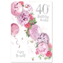 GREETING CARDS,Age 40 Female 6's Floral Balloons
