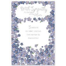 SYMPATHY CARDS,Loss of Mum 6's Forget Me Nots (Was 0.90)