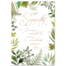 SYMPATHY CARDS, 6's Foliage & Text