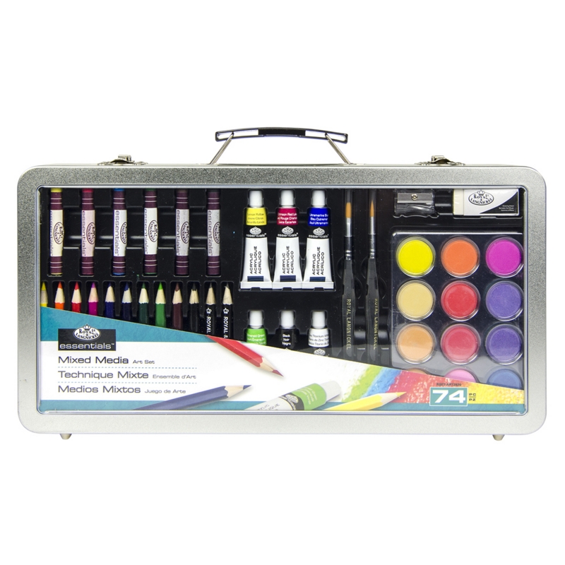ARTIST TIN,Mixed Media Carry Case, 74 Piece