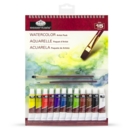 ARTIST PACK,12 Watercolour Paints, Brushes & 10 Sheet Pad