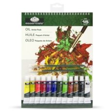 ARTIST PACK,12 Oil Paints, 2 Brushes & 8 Sheet Pad