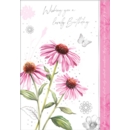 BIRTHDAY CARDS,6's Purple Coneflower