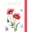GREETING CARDS,Get Well 6's Oriental Poppy