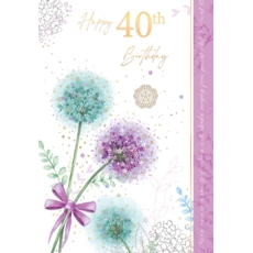 AGE 40 CARDS,Female 6's Alliums