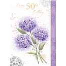 AGE 50 CARDS,Female 6's Hydrangea