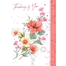 THINKING OF YOU CARDS,6's Chinese Hibiscus