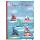 BIRTHDAY CARDS,6's Sailing Boats