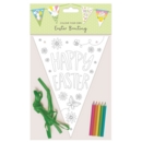 EASTER BUNTING,Colour Your Own 8 Flags, 5 Pencils & 2m Ribbon