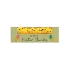 EASTER CHICKS,Chenille Mini 12's Yellow 3cm Boxed