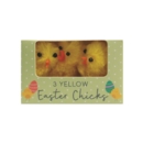 EASTER CHICKS,Chenille Large 3's Yellow 5.5cm Boxed