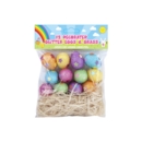 GLITTER EGGS,12's Decorated with Grass H/pk