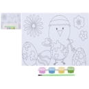 CANVAS ART BOARD,Easter with 4 Paints 25 x 20cm