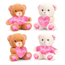 SENTIMENTS BEAR,15cm 4 Assorted (Keeleco)