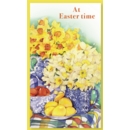EASTER CARDS,Open 6's Daffodils in Vases