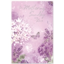 MOTHER'S DAY CARDS,Mothering Sunday 6's Purple Floral