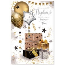BIRTHDAY CARDS,Nephew 6's Presents & Balloons