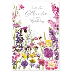 BIRTHDAY CARDS,Auntie 6's Wild Flowers
