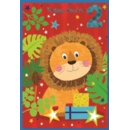 GREETING CARDS,Age 2 Male 6's Lion