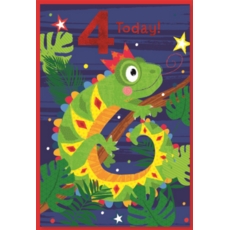AGE 4 CARDS, 6's Male Chameleon