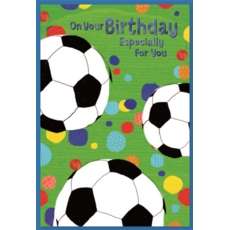 GREETING CARDS,Birthday 6's Football